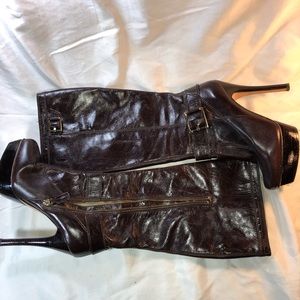 Bebe Knee High Platform Square Toe Stiletto size 9